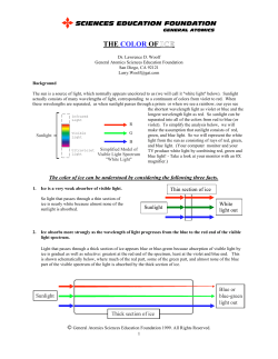the color of ice - General Atomics Sciences Education Foundation