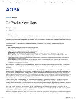 Flight Training February 2008 Altimetry story