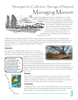 Managing Manure - WSU Extension