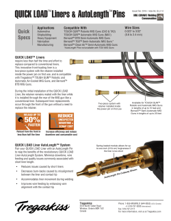 QUICK LOAD™ Liner Spec Sheet
