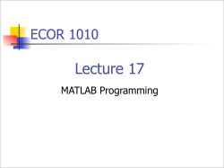 MATLAB Programming