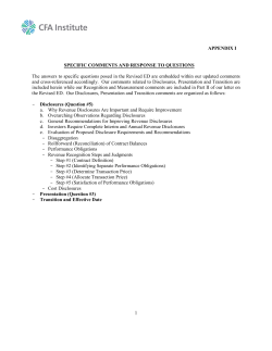 Appendix I - CFA Institute