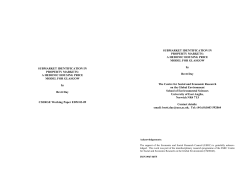 SUBMARKET IDENTIFICATION IN PROPERTY MARKETS: A