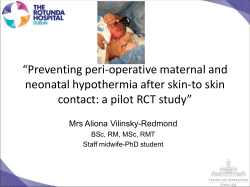Preventing peri-operative maternal and neonatal hypothermia