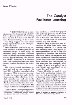 The Catalyst Facilitates Learning