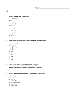 2.G.1 1. Which shape has 4 vertices?