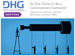 2016-08 - So You Chose to Be a Government Contractor Webinar