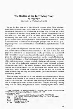 The Decline oi the Early Ming Navy