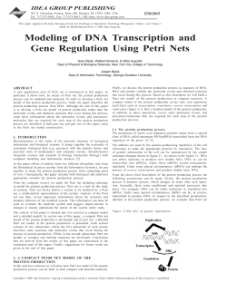 Modeling of DNA Transcription and Gene Regulation Using Petri Nets