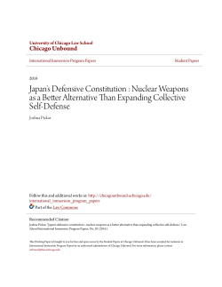 Japan`s Defensive Constitution : Nuclear