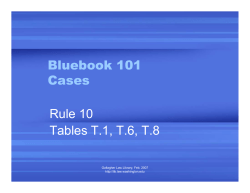 Bluebook 101 Statutes