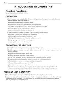 introduction to chemistry