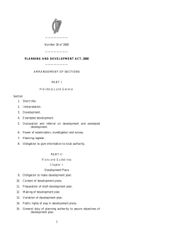 PLANNING AND DEVELOPMENT ACT, 2000