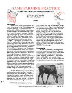 Moose - University of Saskatchewan