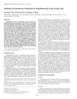 Inhibition of Testosterone Production by Propylthiouracil in Rat