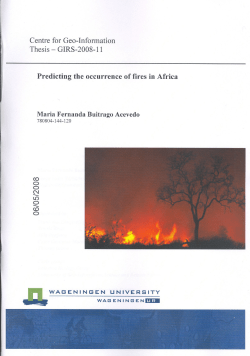 3. Prediction of fire frequency - Wageningen UR E