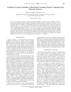 Prediction of Aqueous Solubility of Heteroatom