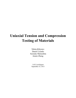 Uniaxial Tension and Compression Testing of