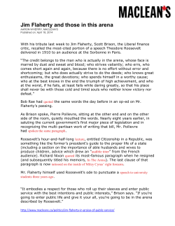 Jim Flaherty and those in this arena