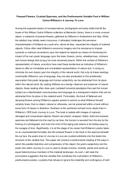 Pressed Flowers, Crushed Sparrows, and the Posthumanist