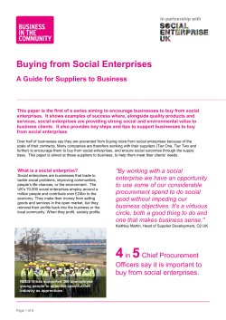 Buying from Social Enterprises