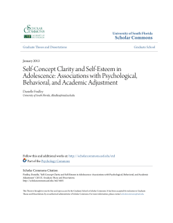 Self-Concept Clarity and Self-Esteem in Adolescence