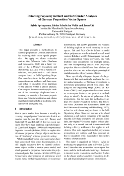 Detecting Polysemy in Hard and Soft Cluster Analyses of German