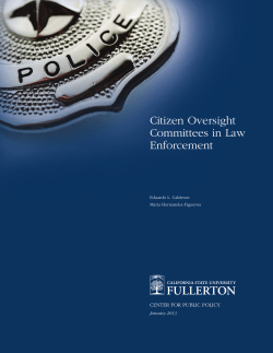 Citizen Oversight Committees in Law Enforcement