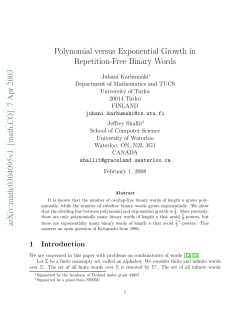 Polynomial versus Exponential Growth in Repetition