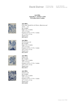 Exhibition Checklist