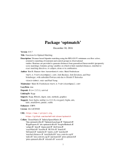 Package `optmatch`