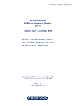 9th Amendment to EU Marine Equipment Directive (MED) Effective