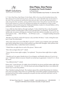 One Pizza, One Penny