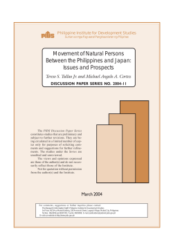 Movement of Natural Persons Between the Philippines and Japan