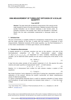 Hwa measurement of turbulent diffusion of a scalar quantity