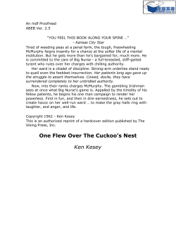 One Flew Over The Cuckoo`s Nest - Canyon Crest Academy Library