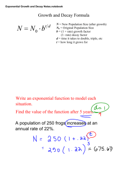 Exponential Growth and Decay Notes.notebook