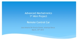 Advanced Mechatronics 1st Mini Project Remote Control Car