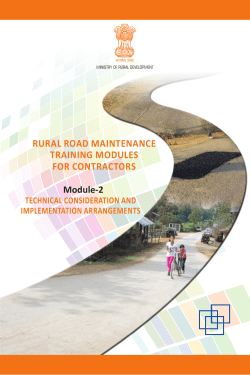 rural road maintenance training modules for contractors