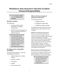 Mandatory Auto Insurance and Auto Accident Financial Responsibility