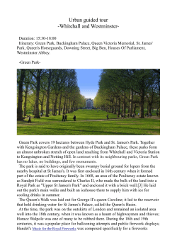 Urban guided tour -Whitehall and Westminster