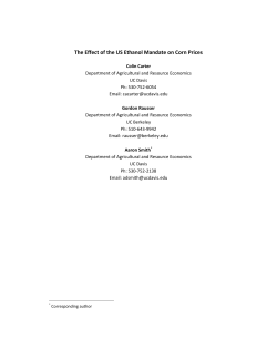 The Effect of the US Ethanol Mandate on Corn Prices