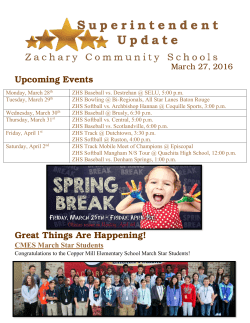 March 27, 2016 - Zachary Community School District