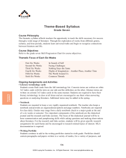 Theme-Based Syllabus