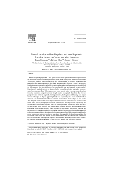 Mental rotation within linguistic and non
