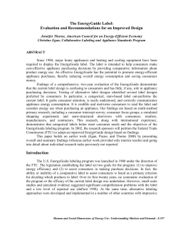 The EnergyGuide Label