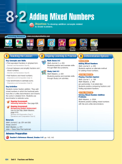 Adding Mixed Numbers