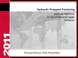 Hydraulic Proppant Fracturing