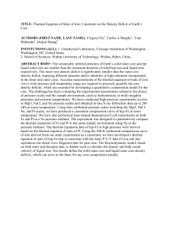 TITLE: Thermal Equation of State of Iron: Constraint on the Density
