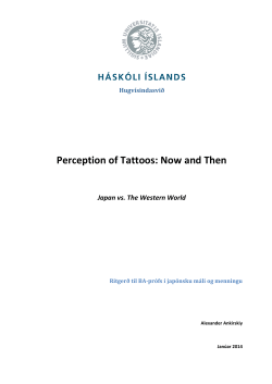 Perception of Tattoos: Now and Then